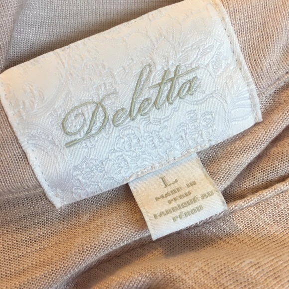 Anthropologie Cake Batter Cardigan Sweater Topper Draped Pleated Palest Blush - Picture 6 of 7